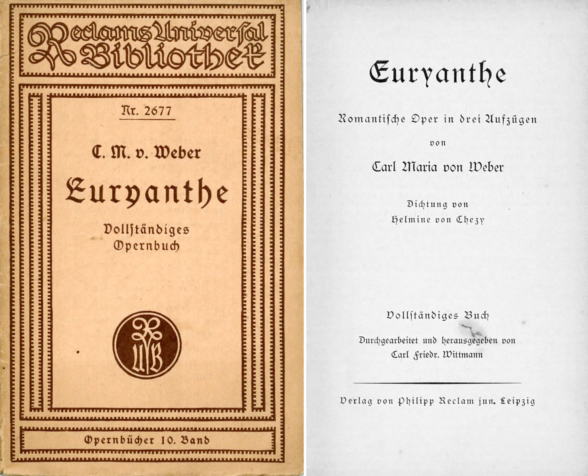 Euryanthe - Vollständiges Operbuch - Weber, Carl Maria von